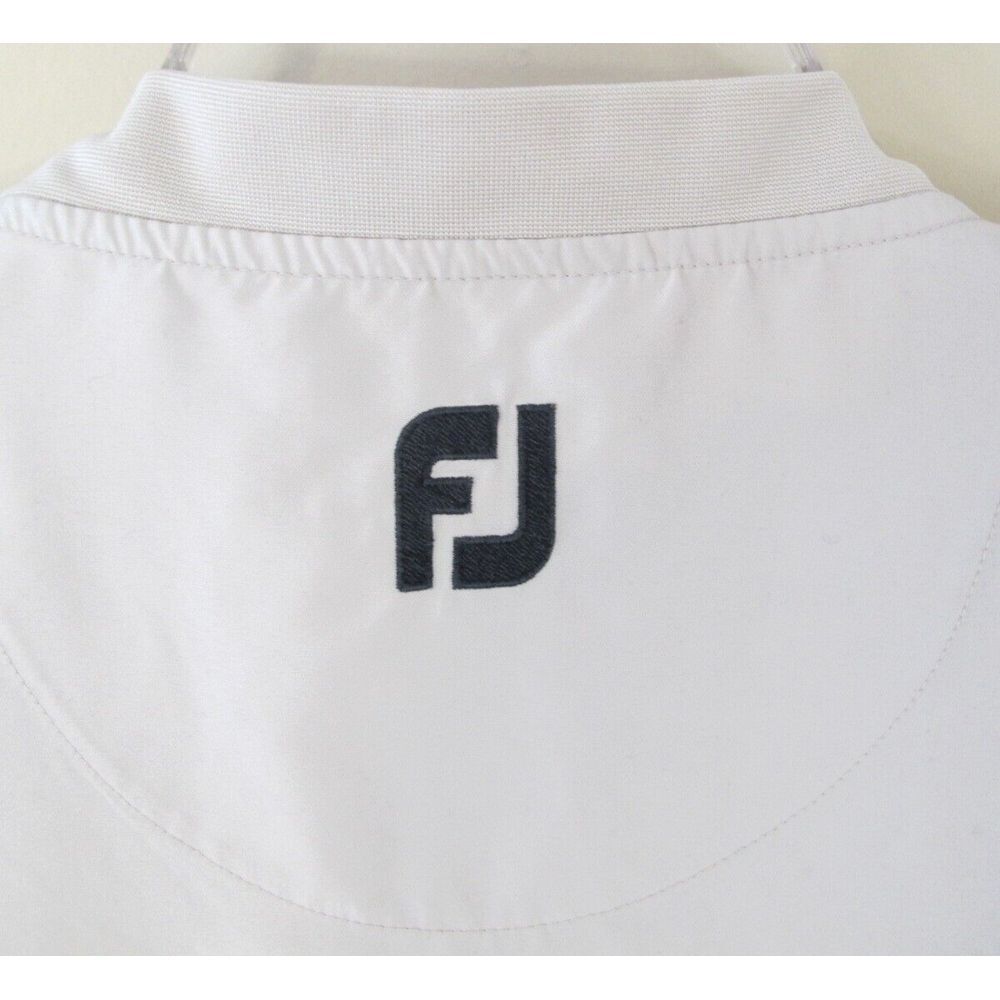 Footjoy Windbreaker Short Sleeve V-Neck Pullover Men's XL Beige‎ - Picture 7 of 8